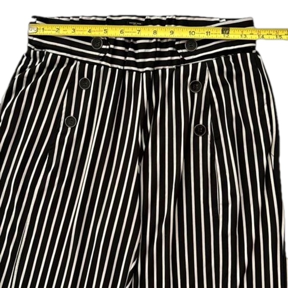 Robert Louis Palazzo Pants, Size PL, Black & White Striped - Picture 4 of 8